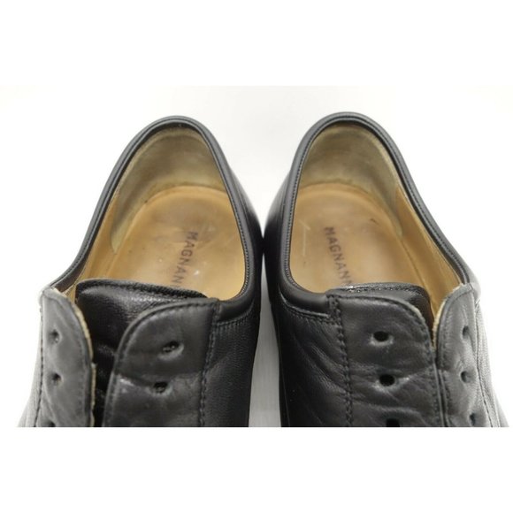 Magnanni Black Leather Cap Toe Lace Up Oxfords Shoes Men\'s 9.5 D main image 8